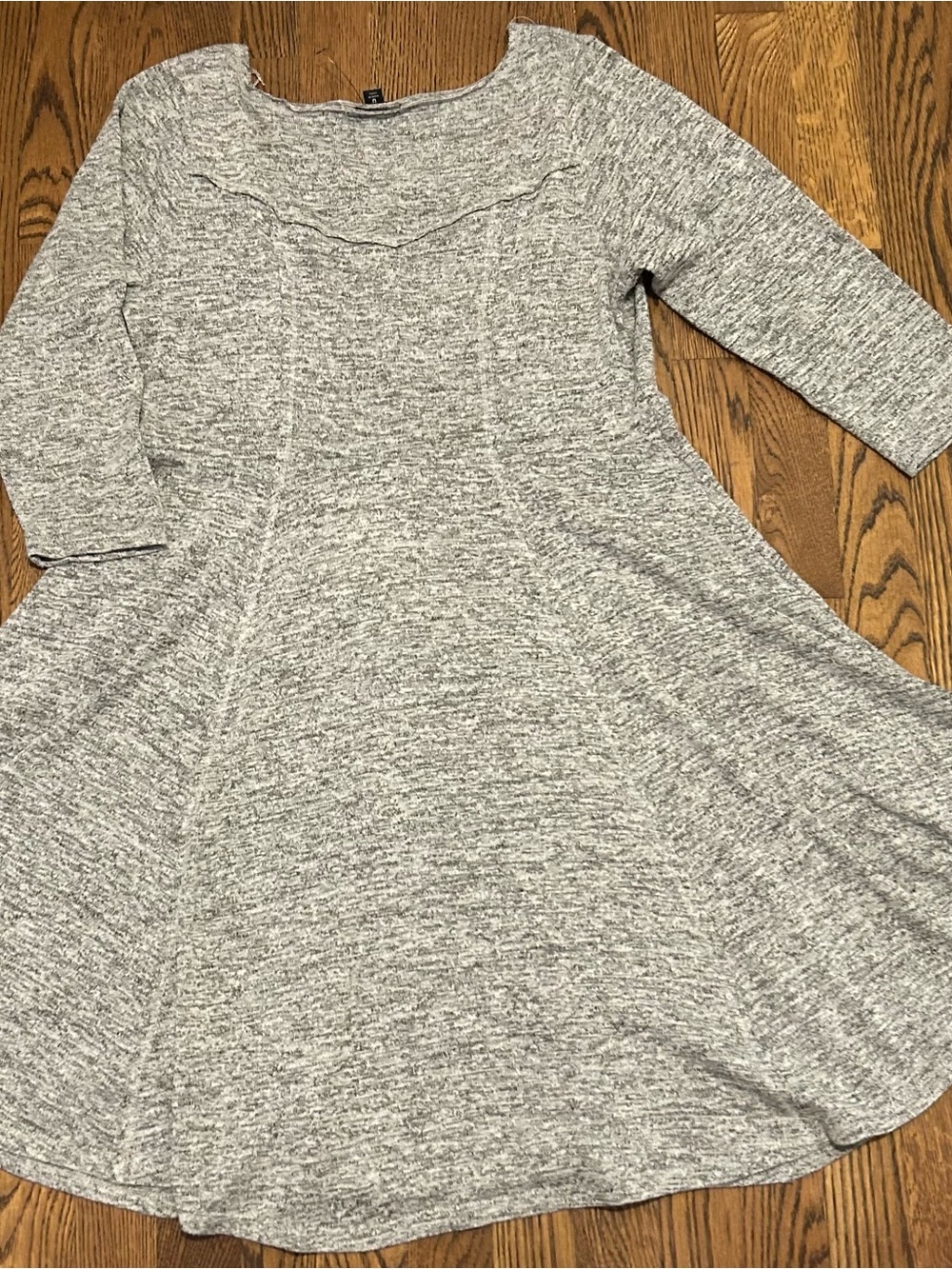 torrid Heather Gray Fall Scoop Neck Fit & Flare Midi Dress - Picture 14 of 15
